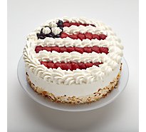Bakery Cake 10 Inch Red White And Blue - Each