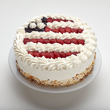 Bakery Cake 10 Inch Red White And Blue - Each - Image 1