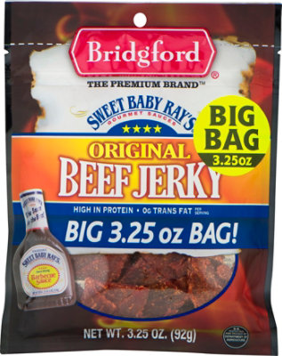 Bridgford Sweet Baby Rays Beef Jerky Original - 3.25 Oz - Image 2