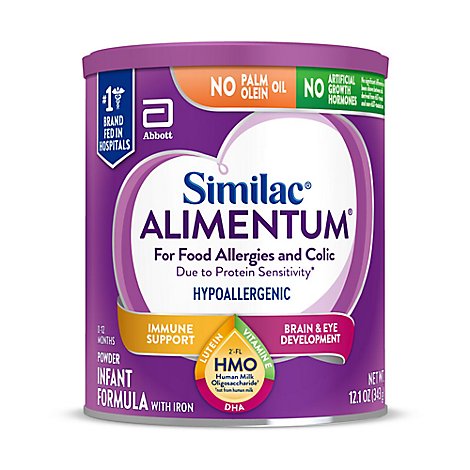 Similac Infant Formula Powder Alimentum Hypoallergenic and Colic With Iron - 12.1 Oz