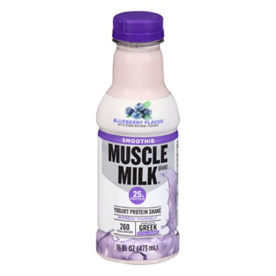 MUSCLE MILK Protein Shake Yogurt Smoothie Blueberry Flavor - 16 Fl. Oz. - Image 3