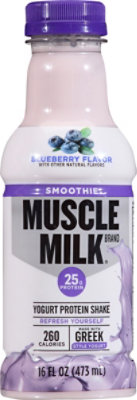 MUSCLE MILK Protein Shake Yogurt Smoothie Blueberry Flavor - 16 Fl. Oz. - Image 2
