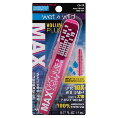 Markwi Max Volume Wp Mascara Ampd Bk - 0.27 Fl. Oz. - Image 1