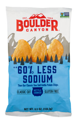 Boulder Canyon Authentic Foods Potato Chips Kettle Cooked Less Sodium - 6.5 Oz - Image 3