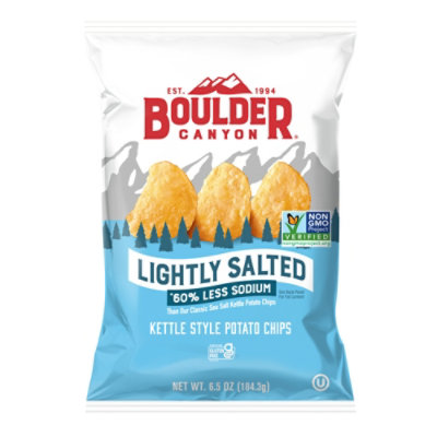 Boulder Canyon Authentic Foods Potato Chips Kettle Cooked Less Sodium - 6.5 Oz - Image 2