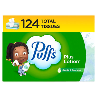 Puffs Plus Lotion Facial Tissue - 124 Count