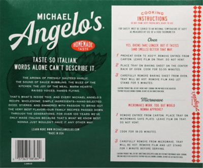 Michael Angelos Family Entrees Baked Ziti W/ Meatballs - 44 Oz - Image 5