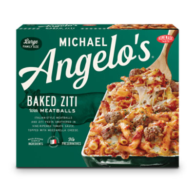 Michael Angelos Family Entrees Baked Ziti W/ Meatballs - 44 Oz