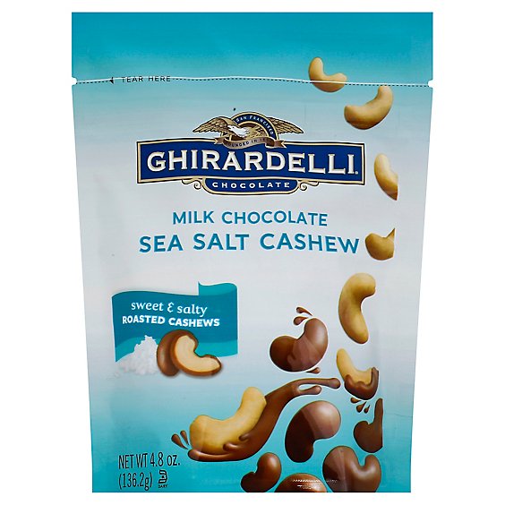 Ghirardelli Chocolate Milk Chocolate Sea Salt Cashew - 4.8 Oz