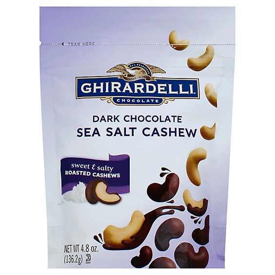 Ghirardelli Chocolate Dark Chocolate Sea Salt Cashew - 4.8 Oz