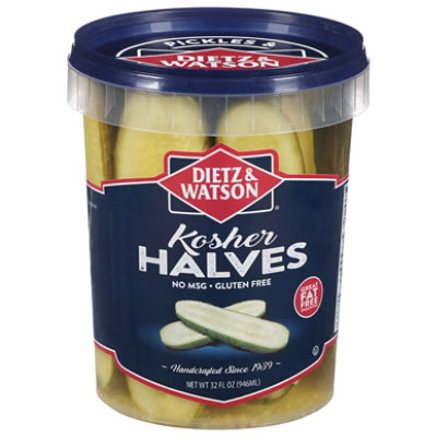 Dietz & Watson Kosher Pickle Halves Fat Free - 32 Oz - Image 3