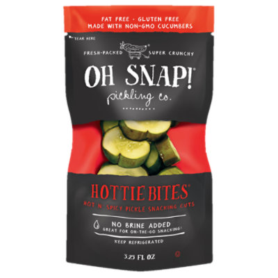 Oh Snap Pickle Bites Dill Hot Kosher - 3.5 Oz