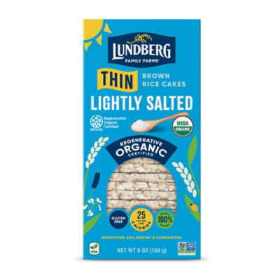 Lundberg Family Farms Organic Brown Rice Lightly Salted Thin Stackers - 6 Oz. - Image 3