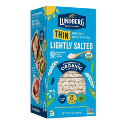 Lundberg Family Farms Organic Brown Rice Lightly Salted Thin Stackers - 6 Oz. - Image 2