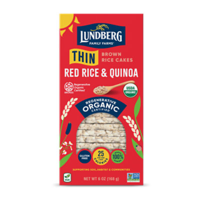Lundberg Family Farms Regenerative Organic Certified Red Rice & Quinoa Thin Stackers - 6 Oz - Image 4