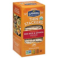 Lundberg Thin Stackers Cakes Rice Organic Red Rice & Quinoa - 24 Count - Image 1