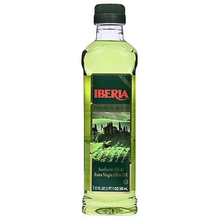 Iberia Olive Oil Blend Extra Virgin & Sunflower Oil Bottle - 17 Fl. Oz. - Image 1