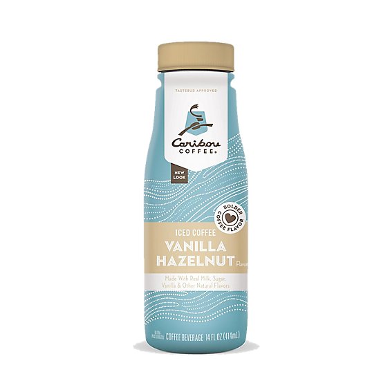 Caribou Coffee Vanilla Hazelnut Iced Coffee Plastic Bottle - 14 Fl. Oz.