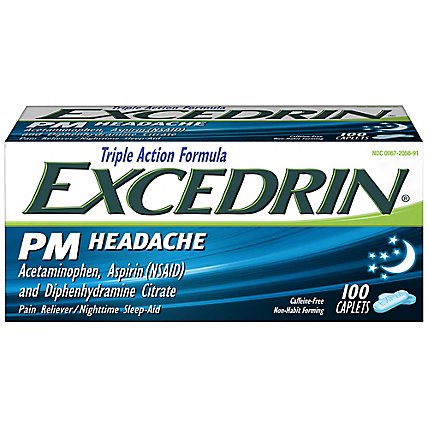 Excedrin PM Headache Caplets - 100 Count - Image 2