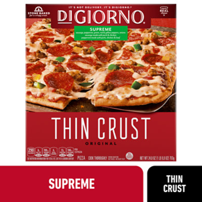 Digiorno Supreme Frozen Pizza on a Thin Crust - 24.8 Oz