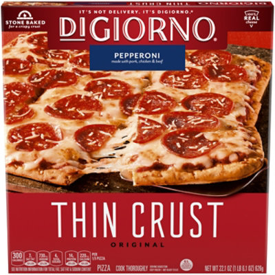 DIGIORNO Pizza Thin Crust Pepperoni Frozen - 22.19 Oz - Image 3