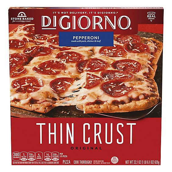 DiGiorno Original Thin Crust Pepperoni Frozen Pizza - 23 Oz
