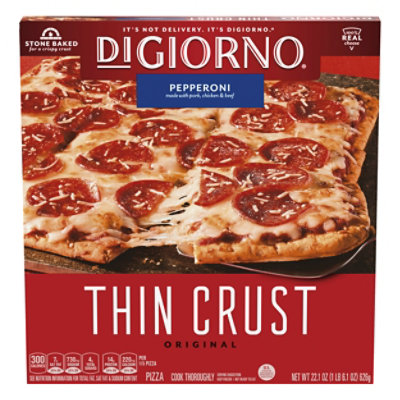 DIGIORNO Pizza Thin Crust Pepperoni Frozen - 22.19 Oz