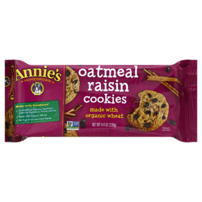 Annies Homegrown Cookies Oatmeal Raisin - 8.4 Oz - Vons