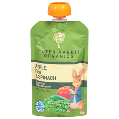 Peter Rabbit Organics Snack Vegetable Fruit Pea Spinach & Apple - 4.4 Oz