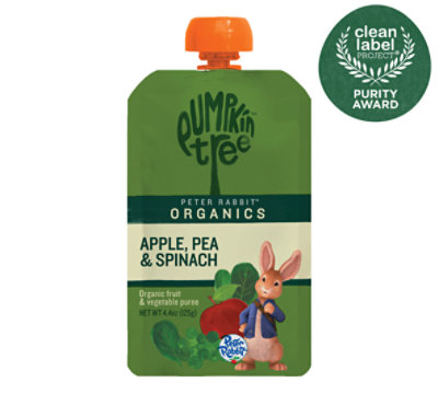 Peter Rabbit Organics Snack Vegetable Fruit Pea Spinach & Apple - 4.4 Oz - Image 2
