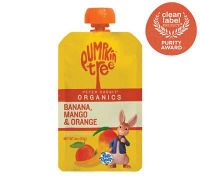 Peter Rabbit Organics Snack Fruit Pure Mango Banana & Orange - 4 Oz - Image 2