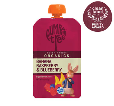 Peter Rabbit Organics Snack Fruit Pure Raspberry Banana & Blueberry - 4 Oz