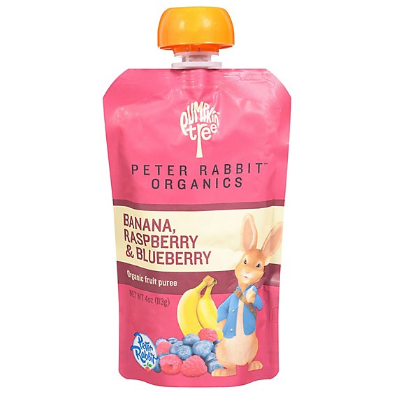 Peter Rabbit Organics Snack Fruit Pure Raspberry Banana & Blueberry - 4 Oz