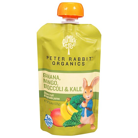 Peter Rabbit Organics Snack Vegetable Fruit Pure Kale Broccoli & Mango - 4.4 Oz