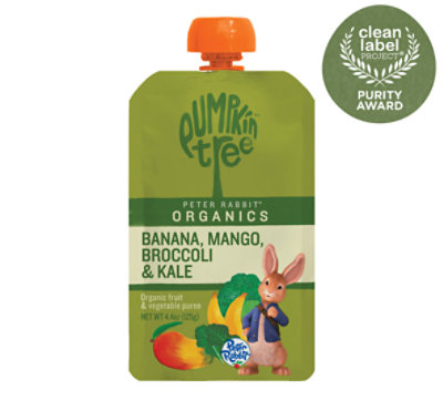 Peter Rabbit Organics Snack Vegetable Fruit Pure Kale Broccoli & Mango - 4.4 Oz - Image 2