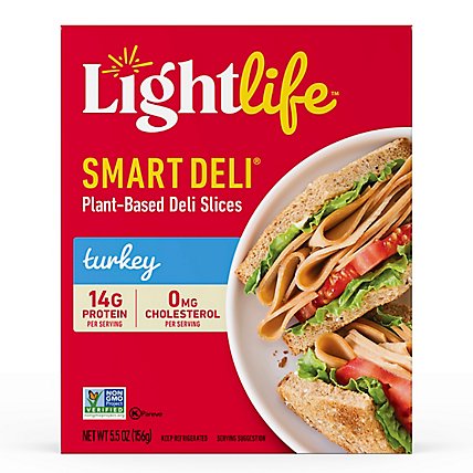 Lightlife Smart Deli Veggie Turkey Slices Meatless - 5.5 Oz - Image 1