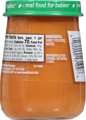 Beech-Nut Naturals Stage 1 Sweet Potato Baby Food - 4 Oz - Image 5