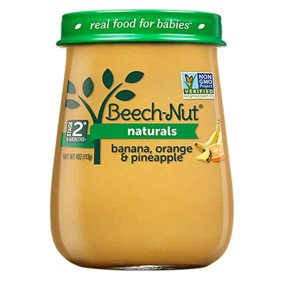Beech-Nut Naturals Stage 2 Banana Orange & Pineapple Baby Food - 4 Oz