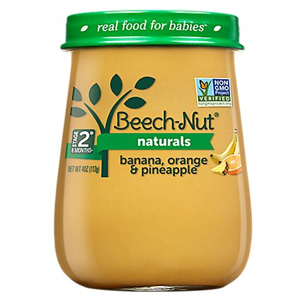 Beech-Nut Naturals Stage 2 Banana Orange & Pineapple Baby Food - 4 Oz - Image 1