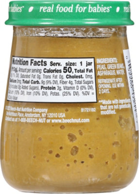 Beech-Nut Naturals Stage 2 Peas Green Beans & Asparagus Baby Food - 4 Oz - Image 5