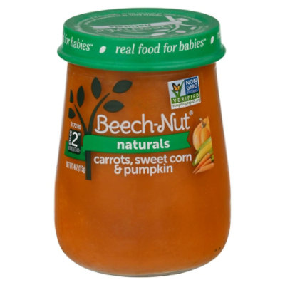 Beech-Nut Naturals Stage 2 Carrots Sweet Corn & Pumpkin Baby Food - 4 Oz - Image 2