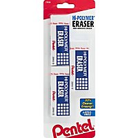 Pentel Eraser Hi-Polymer Non-Abrasive Latex-Free - 3 Count - Image 2