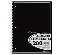 Top Flight Notebook 5 Subject Cr - 200 Count