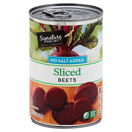 Signature SELECT Beets Sliced No Salt Added Can - 15 Oz - Image 1