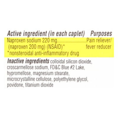 Signature Select/Care Naproxen Sodium Pain Reliever Fever Reducer 220mg NSAID Caplet - 24 Count - Image 4