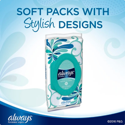 Always Feminine Wipes Fresh & Clean Soft Pack - 32 Count - Image 4