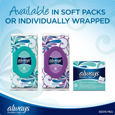 Always Feminine Wipes Fresh & Clean Soft Pack - 32 Count - Image 5