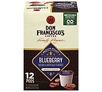 Don Franciscos Coffee Family Reserve Coffee Single Serve Medium Roast Blueberry - 12-0.33 Oz