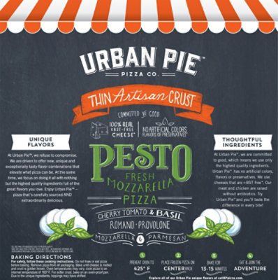 Urban Pie Pizza Co. Pizza Thin Crust Pesto Fresh Mozzarella Frozen - 16.9 Oz - Image 6