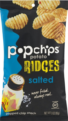 popchips Popped Chip Snack Potato Ridges Salted - 3 Oz - tomthumb